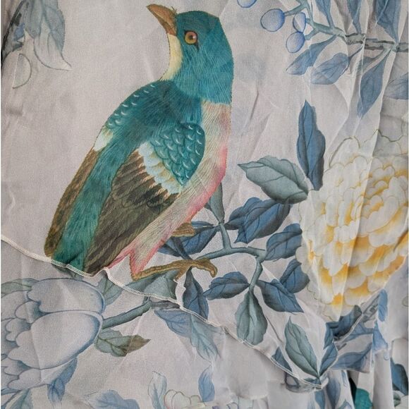 Matthew Williamson Iconic  Runaway Silk Layered Empire Waist Gown Size Small - Picture 13 of 16